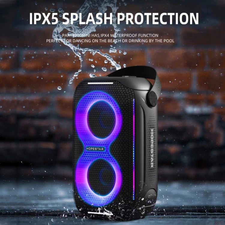 HOPESTAR Party200 mini Portable Tone Pulse RGB Light Bluetooth Speaker(Black) - Waterproof Speaker by HOPESTAR | Online Shopping South Africa | PMC Jewellery