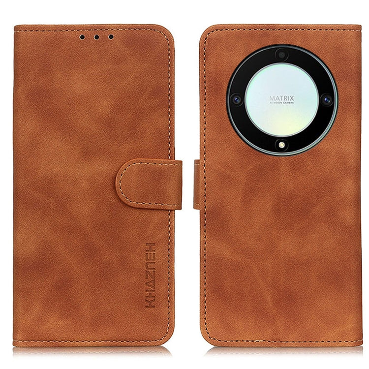 For Honor X9A 5G / Magic5 Lite 5G KHAZNEH Retro Texture Flip Leather Phone Case(Brown) - free shipping - PMC TechLife - Order now!