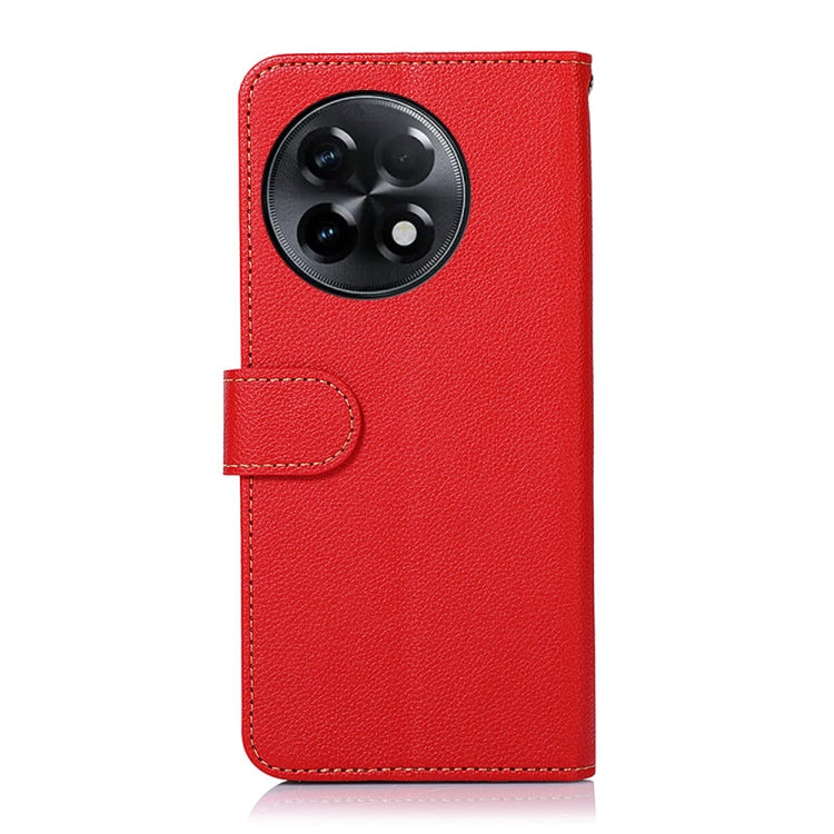 For OnePlus Ace 2 5G / 11R 5G KHAZNEH Litchi Texture Leather RFID Phone Case(Red) - OnePlus Cases by PMC Jewellery | Online Shopping South Africa | PMC Jewellery