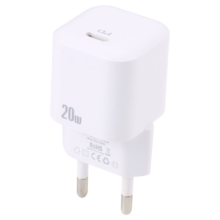 20W PD USB-C/Type-C Interface Fast Charging Charger, Specification: EU Plug(White) - USB Charger by PMC Jewellery | Online Shopping South Africa | PMC Jewellery