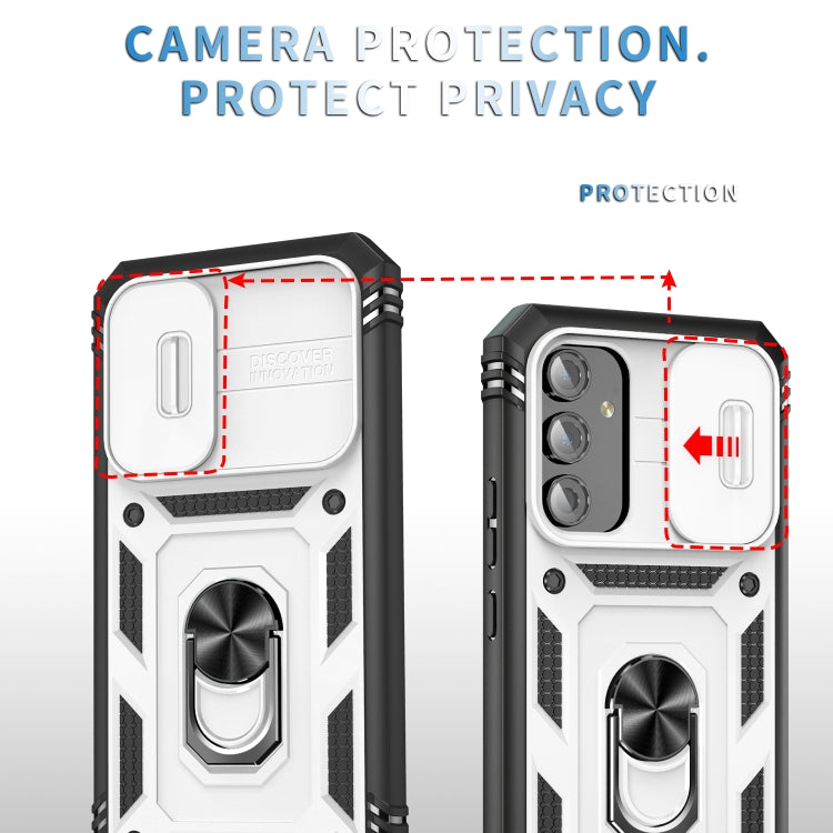 For Samsung Galaxy A54 5G Sliding Camshield TPU + PC Phone Case(White+Black) - free shipping - PMC TechLife - Order now!