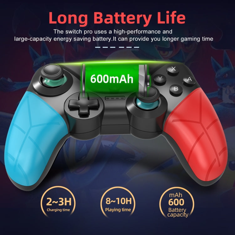 788 Bluetooth 5.0 Wireless Game Controller for Nintendo Switch(Blue Red) - Gamepads by PMC Jewellery | Online Shopping South Africa | PMC Jewellery