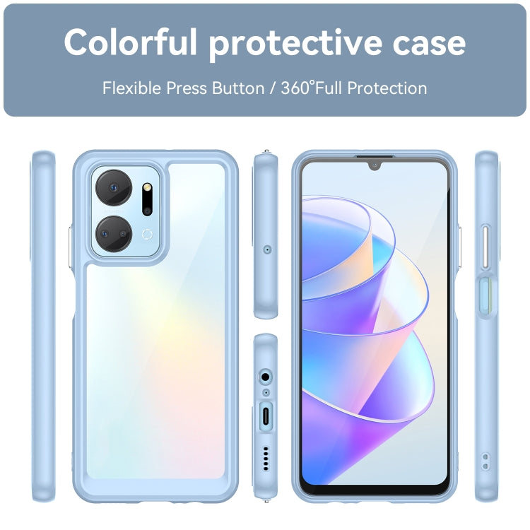 For Honor X7A Colorful Series Acrylic + TPU Phone Case(Blue) - free shipping - PMC TechLife - Order now!