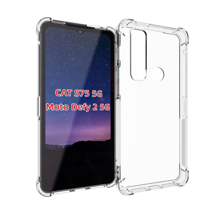 For CAT S75 5G / Motorola Defy 2 Shockproof Non-slip Thickening TPU Phone Case(Transparent) - free shipping - PMC TechLife - Order now!