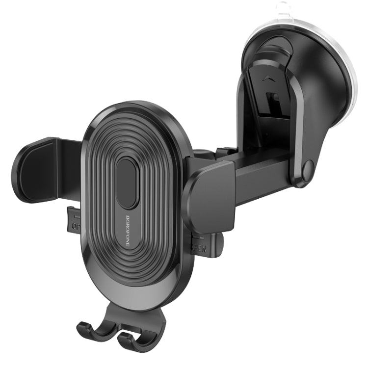 Borofone BH85 Car Center Console One-button Phone Bracket(Black) - Car Holders by Borofone | Online Shopping South Africa | PMC Jewellery