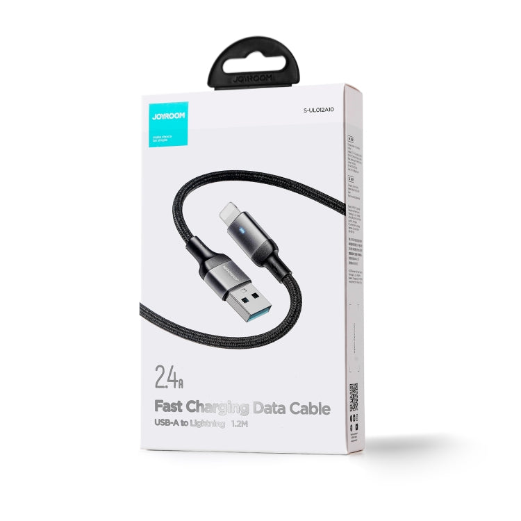 JOYROOM S-UL012A10 Extraordinary Series 2.4A USB-A to 8 Pin Fast Charging Data Cable, Cable Length:1.2m(Black) - Normal Style Cable by JOYROOM | Online Shopping South Africa | PMC Jewellery | Buy Now Pay Later Mobicred