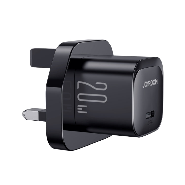 JOYROOM JR-TCF02 PD Type-C 20W Mini Charger, Plug:UK Plug(Black) - USB Charger by JOYROOM | Online Shopping South Africa | PMC Jewellery | Buy Now Pay Later Mobicred