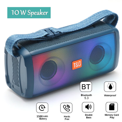 T&G TG345 Portable Outdoor Color LED Wireless Bluetooth Speaker(Gray) - Desktop Speaker by T&G | Online Shopping South Africa | PMC Jewellery