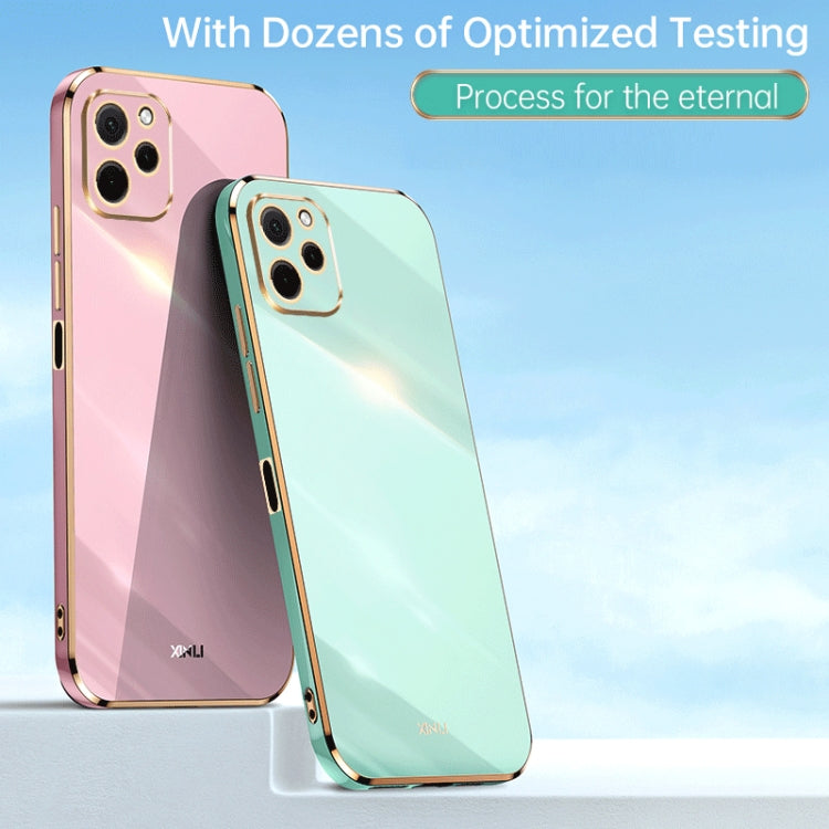 For Huawei nova Y61 XINLI Straight Edge 6D Electroplate TPU Phone Case(Black) - Huawei Cases by XINLI | Online Shopping South Africa | PMC TechLife | Buy Now Pay Later Mobicred