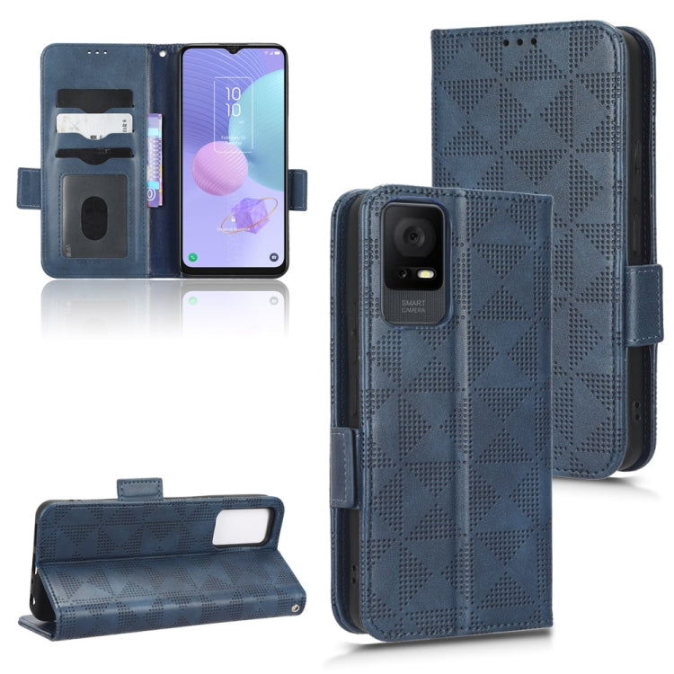 For TCL 405 / 406 T506D Symmetrical Triangle Leather Phone Case(Blue) - free shipping - PMC TechLife - Order now!