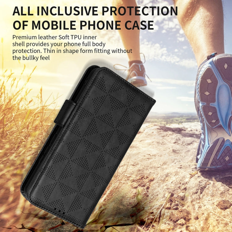 For TCL 405 / 406 T506D Symmetrical Triangle Leather Phone Case(Blue) - free shipping - PMC TechLife - Order now!
