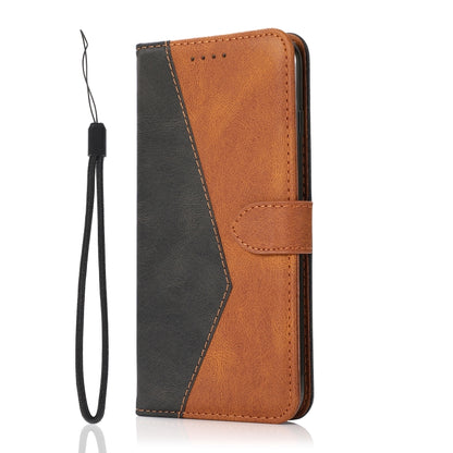 For Nokia 6.2 / 7.2 Dual-color Stitching Leather Phone Case(Black Brown) - Nokia Cases by PMC Jewellery | Online Shopping South Africa | PMC Jewellery