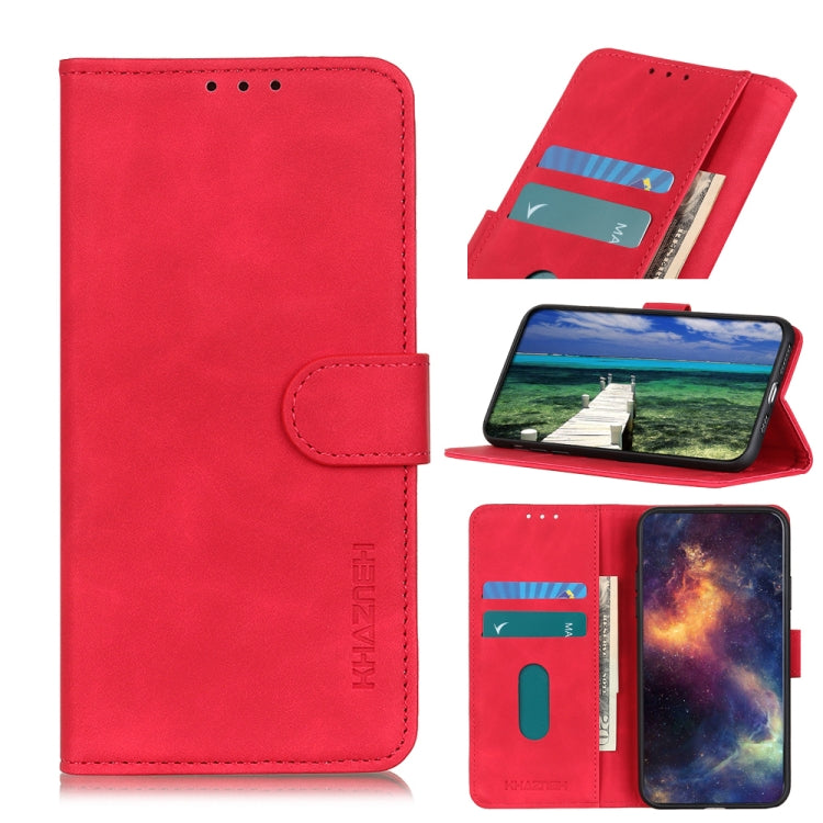 For Google Pixel 7a KHAZNEH Retro Texture Flip Leather Phone Case(Red) - free shipping - PMC TechLife - Order now!