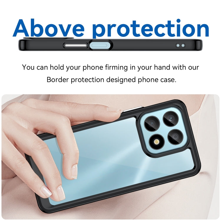 For Honor X8a Colorful Series Acrylic + TPU Phone Case(Black) - free shipping - PMC TechLife - Order now!