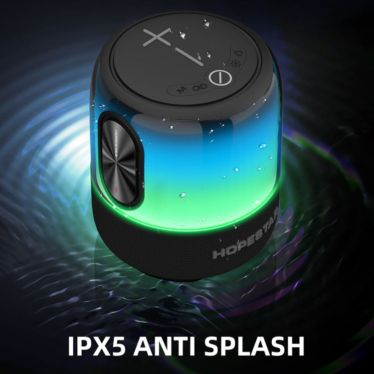 HOPESTAR SC-01 Waterproof LED Light Wireless Bluetooth Speaker(Black) - free shipping - PMC TechLife - Order now!