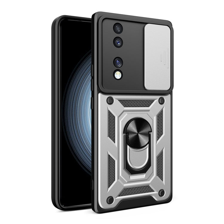For Honor 70 5G Sliding Camera Cover Design TPU+PC Phone Case(Silver) - free shipping - PMC TechLife - Order now!