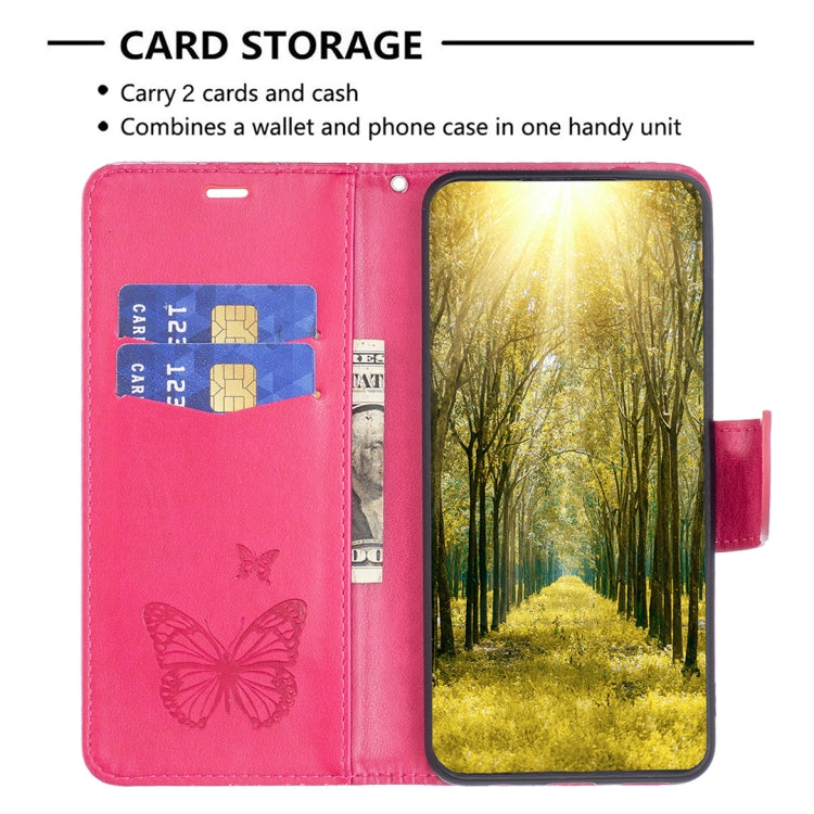 For Samsung Galaxy A24 4G Two Butterflies Embossing Leather Phone Case(Rose Red) - free shipping - PMC TechLife - Order now!