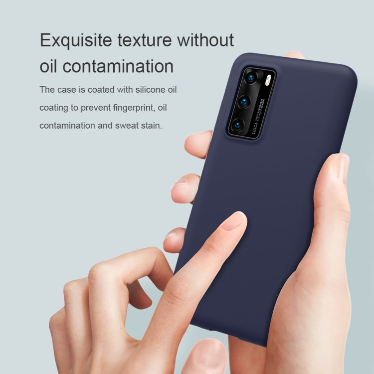 For Huawei P40 NILLKIN Feeling Series Shockproof Liquid Silicone Protective Case(Black) - Huawei Cases by NILLKIN | Online Shopping South Africa | PMC Jewellery