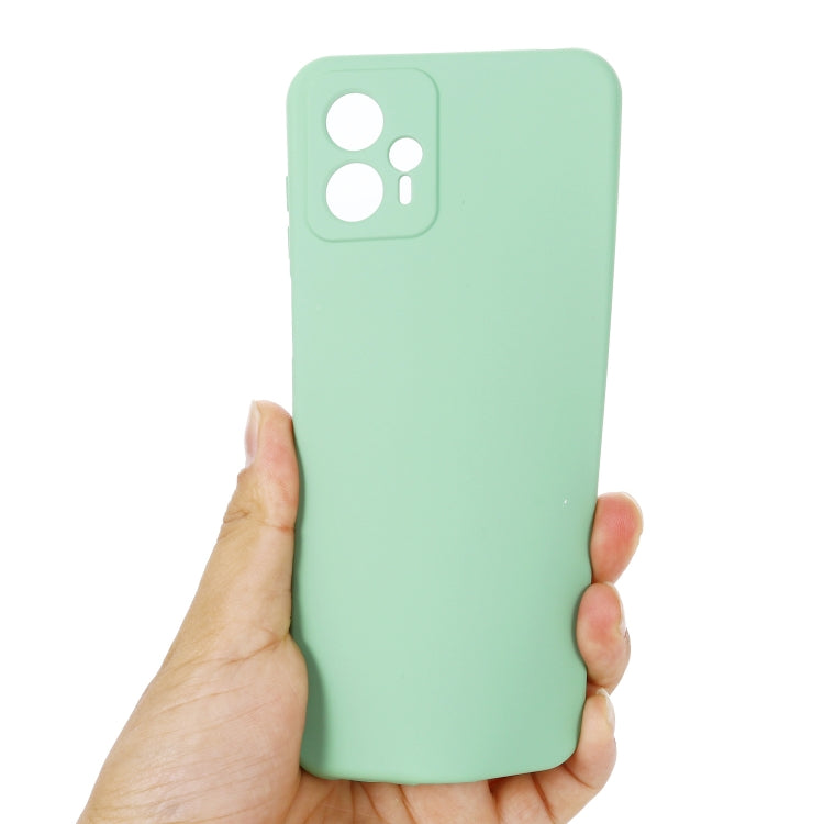 For Motorola Moto G13 / G23 Pure Color Liquid Silicone Shockproof Phone Case(Green) - Motorola Cases by PMC Jewellery | Online Shopping South Africa | PMC Jewellery