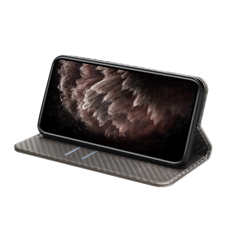 For Samsung Galaxy A24 4G Carbon Fiber Texture Magnetic Flip Leather Phone Case(Grey) - free shipping - PMC TechLife - Order now!