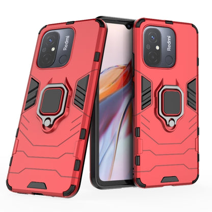 For Xiaomi Redmi 12C Magnetic Ring Holder PC + TPU Phone Case(Red) - Xiaomi Cases by PMC Jewellery | Online Shopping South Africa | PMC Jewellery