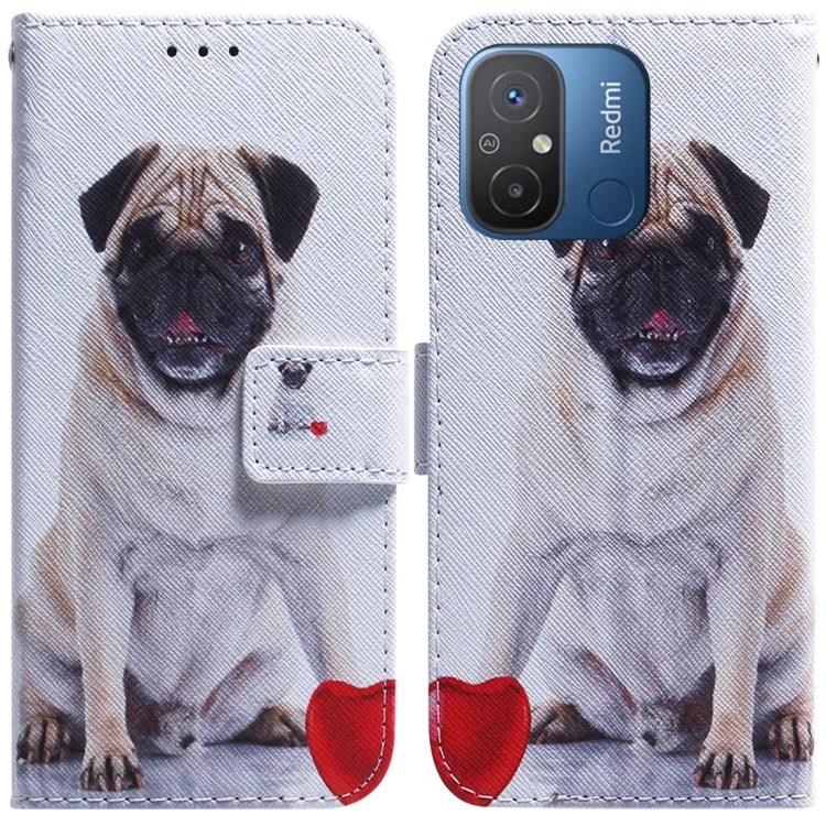 For Xiaomi Redmi 12C / 11A Coloured Drawing Flip Leather Phone Case(Pug) - free shipping - PMC TechLife - Order now!