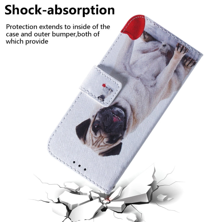 For Xiaomi Redmi 12C / 11A Coloured Drawing Flip Leather Phone Case(Pug) - free shipping - PMC TechLife - Order now!