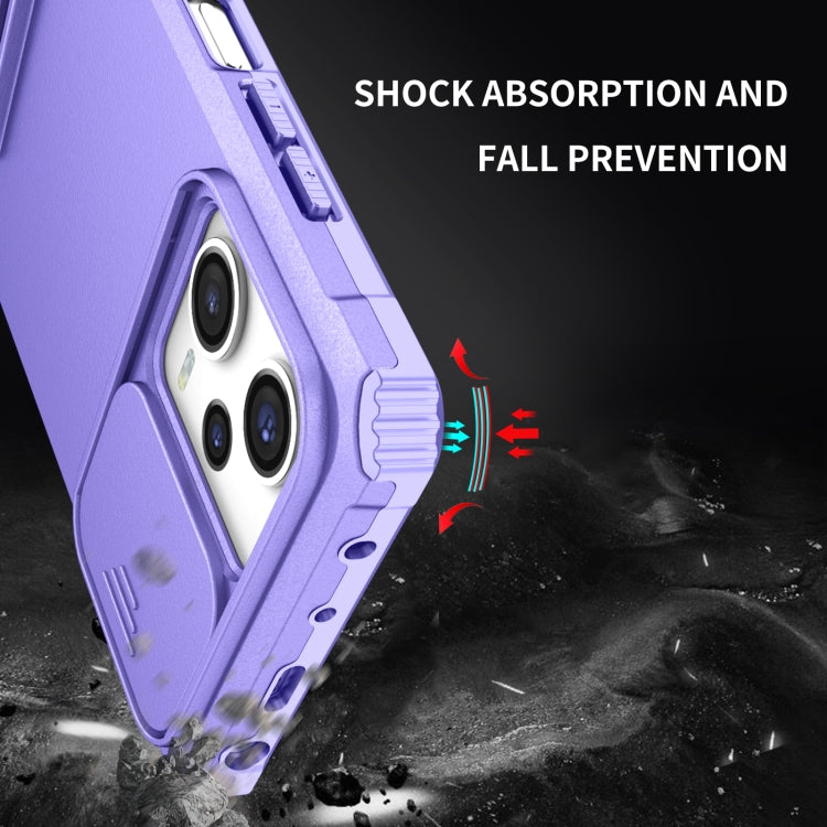 For Xiaomi Redmi Note 12 Pro 5G / Poco X5 Pro Stereoscopic Holder Sliding Camshield Phone Case(Purple) - free shipping - PMC TechLife - Order now!