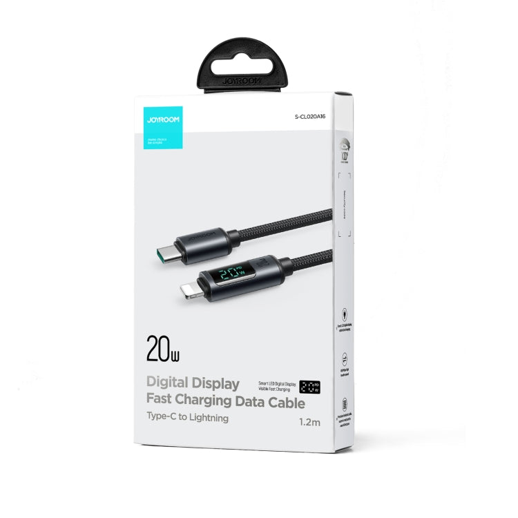 JOYROOM S-CL020A16 20W USB-C / Type-C to 8 Pin Digital Display Fast Charging Data Cable, Length:1.2m(Black) - 2 in 1 Cable by JOYROOM | Online Shopping South Africa | PMC Jewellery