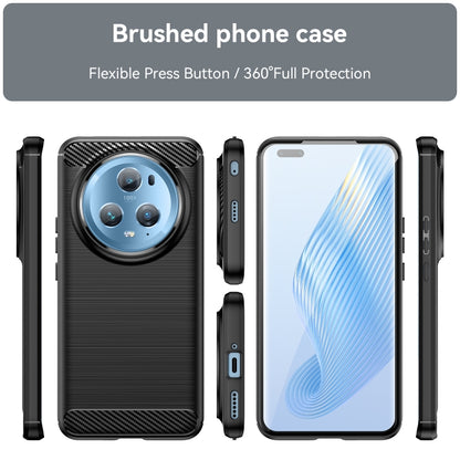 For Honor Magic5 Pro Brushed Texture Carbon Fiber TPU Phone Case(Black) - Honor Cases by PMC Jewellery | Online Shopping South Africa | PMC Jewellery