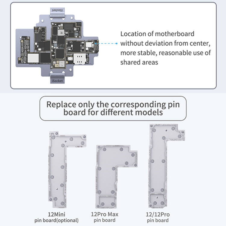 Qianli iSocket Motherboard Layered Test Fixture For iPhone 12 Series - Repair Fixture by QIANLI | Online Shopping South Africa | PMC Jewellery | Buy Now Pay Later Mobicred