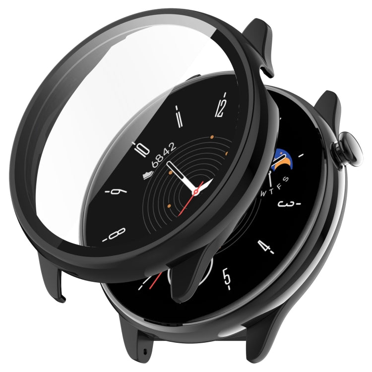 For Amazfit GTR Mini PC + Tempered Film Integrated Watch Protective Case(Black) -  by PMC TechLife | Online Shopping South Africa | PMC TechLife