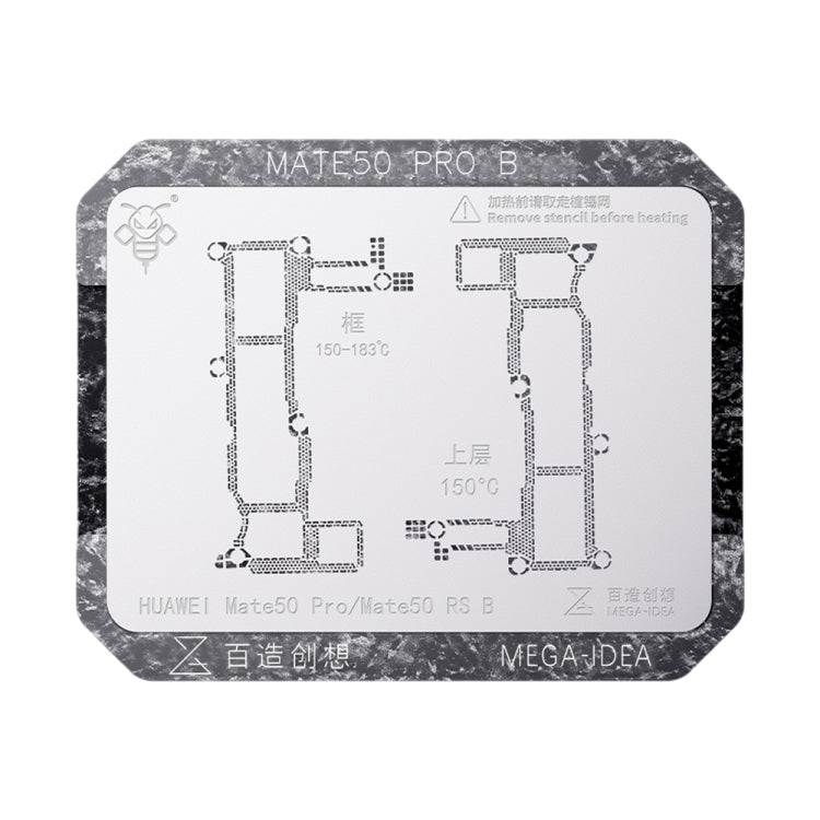 For Huawei Mate 50 Pro B Qianli Mega-idea Multi-functional Middle Frame Positioning BGA Reballing Platform - free shipping - PMC TechLife - Order now!