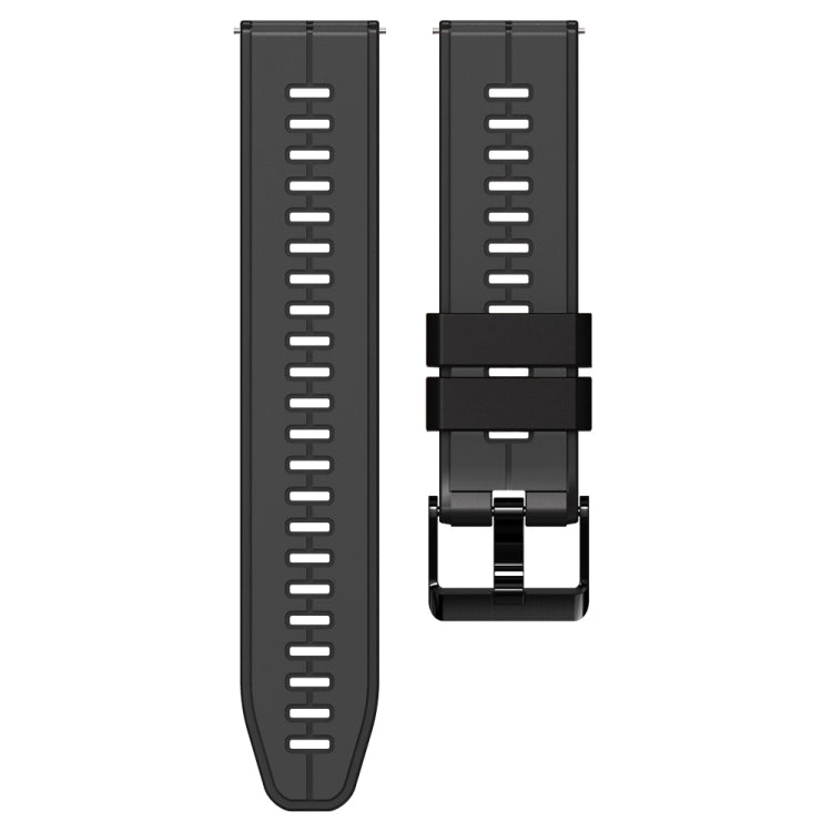 20mm Universal Vertical Line Two-Color Silicone Watch Band(Carbon Gray+Black) - free shipping - PMC TechLife - Order now!