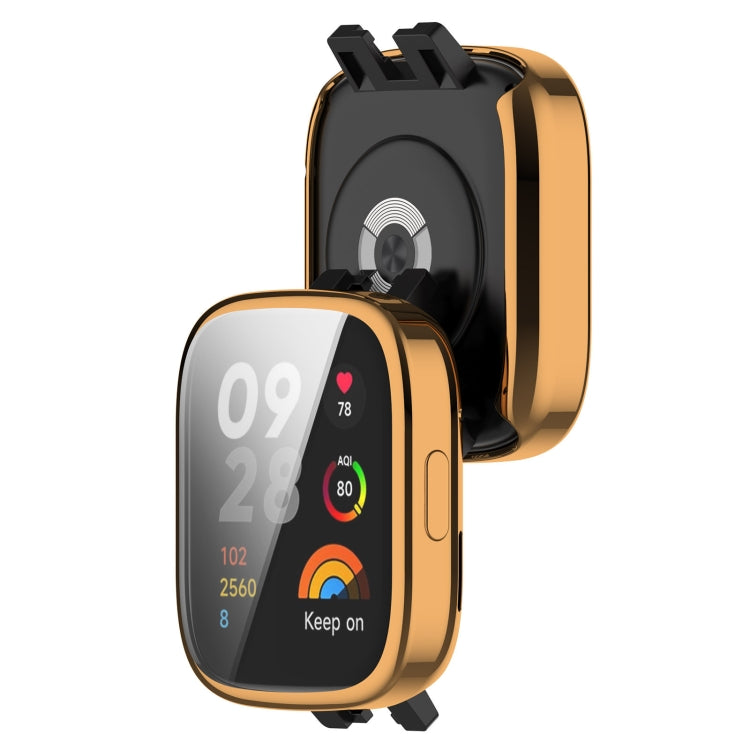 For Redmi Watch 3 Full Coverage TPU Electroplating Watch Protective Case(Rose Gold) - Smart Wear by PMC TechLife | Online Shopping South Africa | PMC TechLife