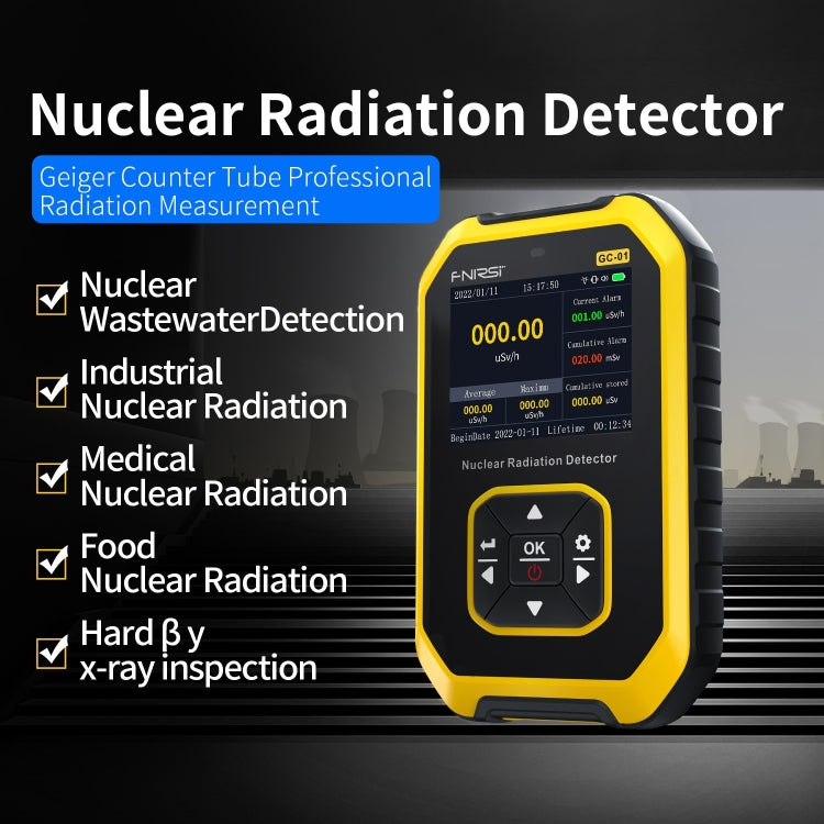 Fnirsi GC01 Home Lndustrial Marble Radioactive X / Y Ray Nuclear Radiation Detector Geiger Counter(Yellow) - Radiation Detector by FNIRSI | Online Shopping South Africa | PMC Jewellery | Buy Now Pay Later Mobicred