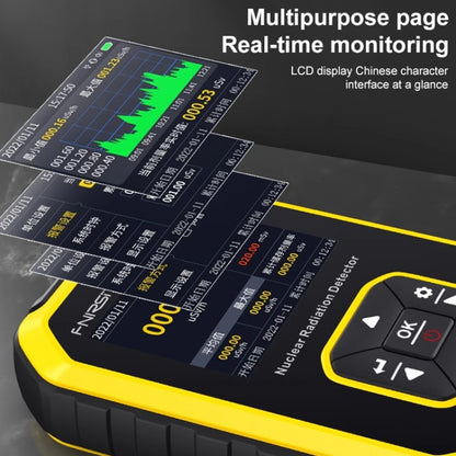 Fnirsi GC01 Home Lndustrial Marble Radioactive X / Y Ray Nuclear Radiation Detector Geiger Counter(Yellow) - Radiation Detector by FNIRSI | Online Shopping South Africa | PMC Jewellery | Buy Now Pay Later Mobicred