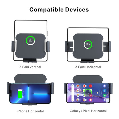 For Samsung Galaxy Z Fold4 / 3 S7 Dual Coil Car Phone Holder Wireless Charger - Wireless Charger Holders by PMC Jewellery | Online Shopping South Africa | PMC Jewellery