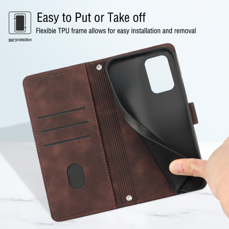 For Nokia G22 Skin-feel Embossed Leather Phone Case(Brown) - free shipping - PMC TechLife - Order now!