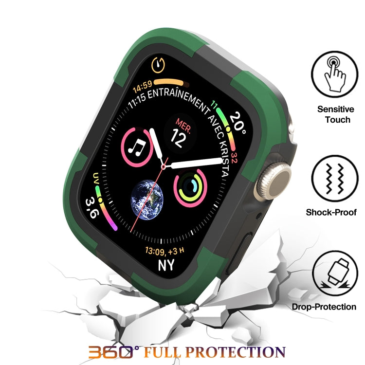 For Apple Watch Series SE 2&6&SE&5&4 40mm Armor Frame Watch Case(Green) - Smart Wear by PMC TechLife | Online Shopping South Africa | PMC TechLife
