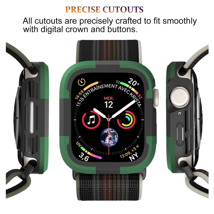 For Apple Watch Series SE 2&6&SE&5&4 40mm Armor Frame Watch Case(Green) - Smart Wear by PMC TechLife | Online Shopping South Africa | PMC TechLife