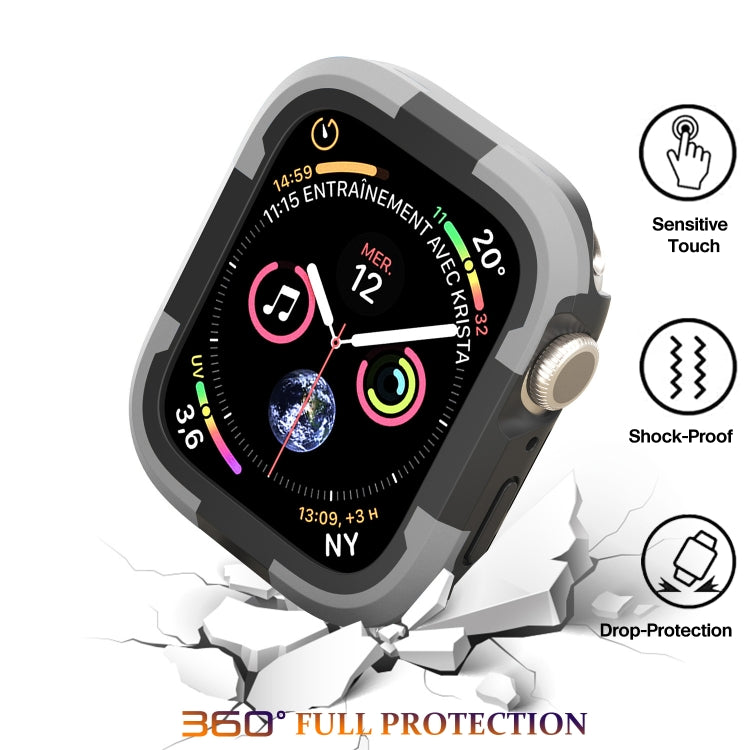 For Apple Watch Series SE 2&6&SE&5&4 44mm Armor Frame Watch Case(Grey) - Smart Wear by PMC TechLife | Online Shopping South Africa | PMC TechLife