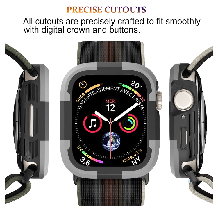 For Apple Watch Series SE 2&6&SE&5&4 44mm Armor Frame Watch Case(Grey) - Smart Wear by PMC TechLife | Online Shopping South Africa | PMC TechLife