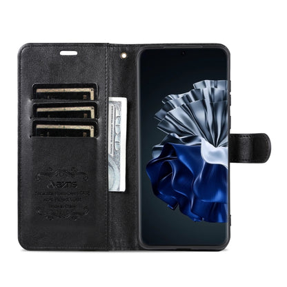 For Huawei P60 / P60 Pro AZNS Sheepskin Texture Flip Leather Phone Case(Black) - Huawei Cases by AZNS | Online Shopping South Africa | PMC Jewellery | Buy Now Pay Later Mobicred