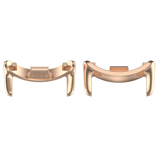 For Xiaomi Mi Band 8 1 Pair Stainless steel Metal Watch Band Connector(Rose Gold) -  by PMC Jewellery | Online Shopping South Africa | PMC Jewellery