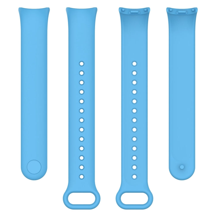 For Xiaomi Mi Band 8 Solid Color Silicone Plug Replacement Watch Band(Sky Blue) - Smart Wear by PMC Jewellery | Online Shopping South Africa | PMC Jewellery