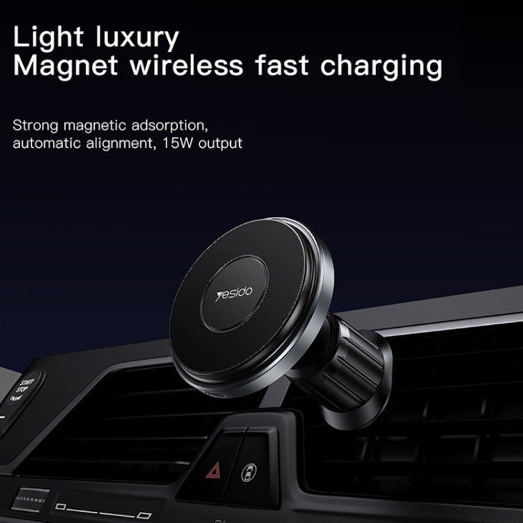 Yesido C190 15W Magsafe Magnetic Car Air Vent Wireless Charger(Black) - Wireless Charger Holders by Yesido | Online Shopping South Africa | PMC Jewellery | Buy Now Pay Later Mobicred