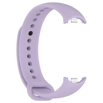 For Xiaomi Mi Band 8 Solid Color Stainless Steel Plug Replacement Watch Band (Purple) - Watch Bands by PMC Jewellery | Online Shopping South Africa | PMC Jewellery