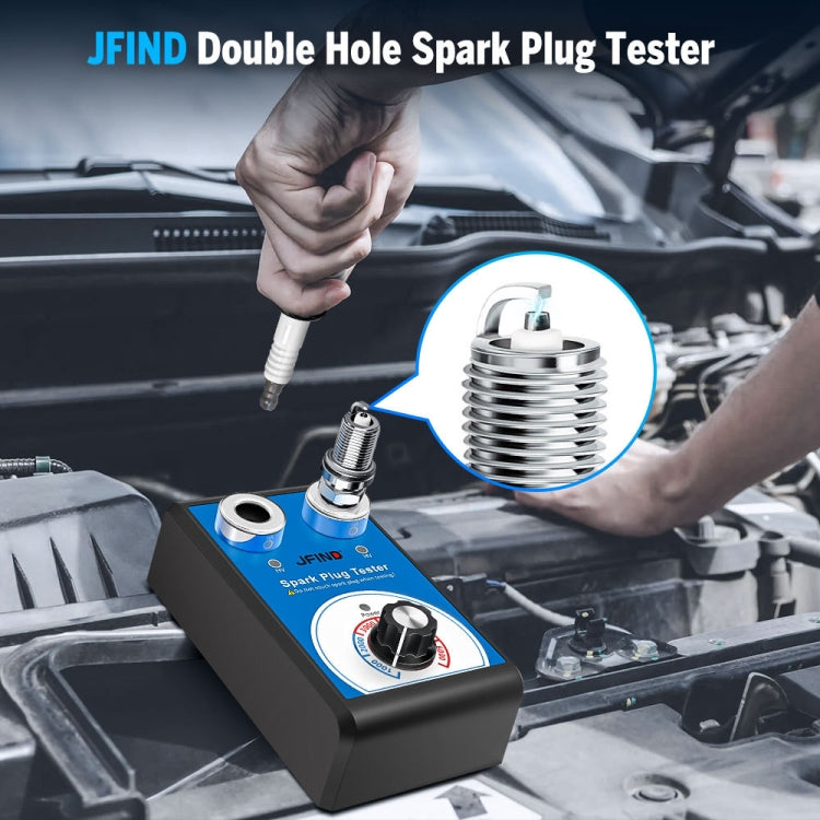JFIND JF109 Car Double Hole Spark Plug Tester(EU Plug) - free shipping - PMC TechLife - Order now!
