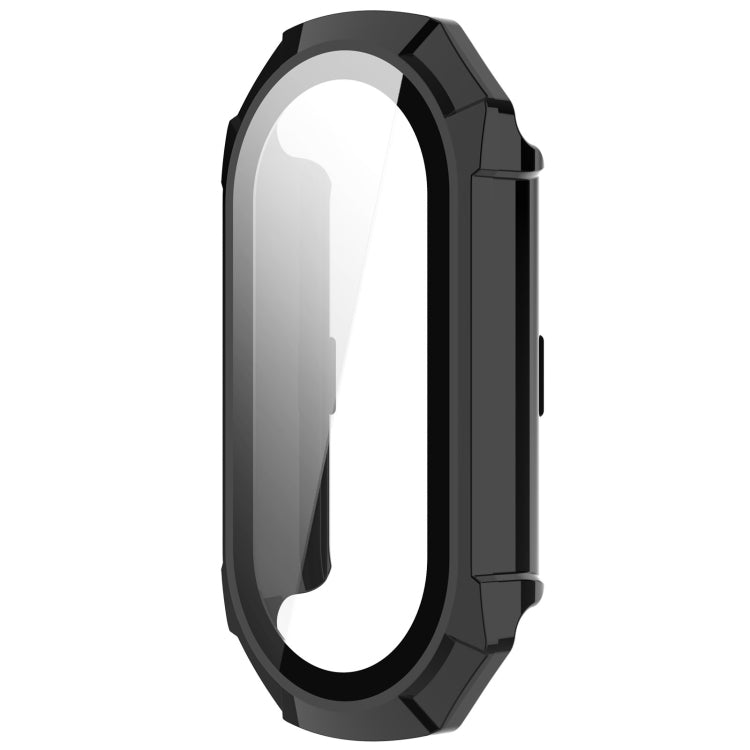 For Xiaomi Mi Band 8 PC + Tempered Glass Integrated Protective Watch Case(Black) - Smart Wear by PMC Jewellery | Online Shopping South Africa | PMC Jewellery